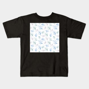 pastel leaves pattern Kids T-Shirt